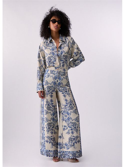Pantaloni con stampa foulard LIU JO | CA6230TS555/P9652